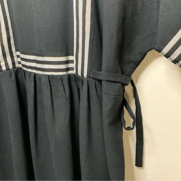 Vintage Square Neck Tie Side Boho Dress - Picture 10 of 15